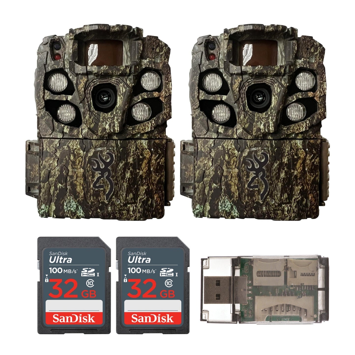 Browning Strike Force Full HD Extreme Trail Camera with 32 GB SD Card and Card Reader (2-Pack)