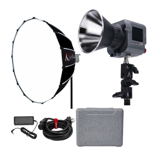 Aputure Amaran COB 60x S Bi-Color LED Monolight with Aputure Light Dome SE 35.5-Inch Softbox Bundle