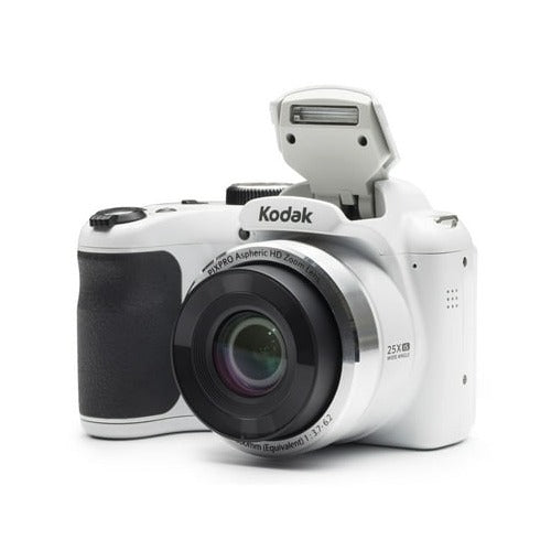 Kodak PIXPRO AZ252 Digital Camera (White) with 32GB SD Card and Tripod Bundle