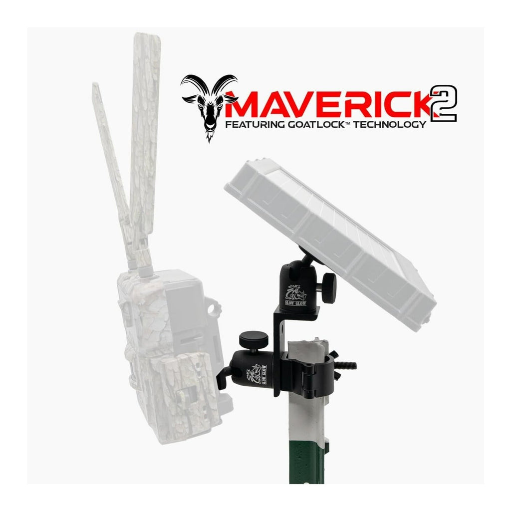 Slow Glow Maverick 2 Double Ballhead T-Post Mount with Card Reader Bundle
