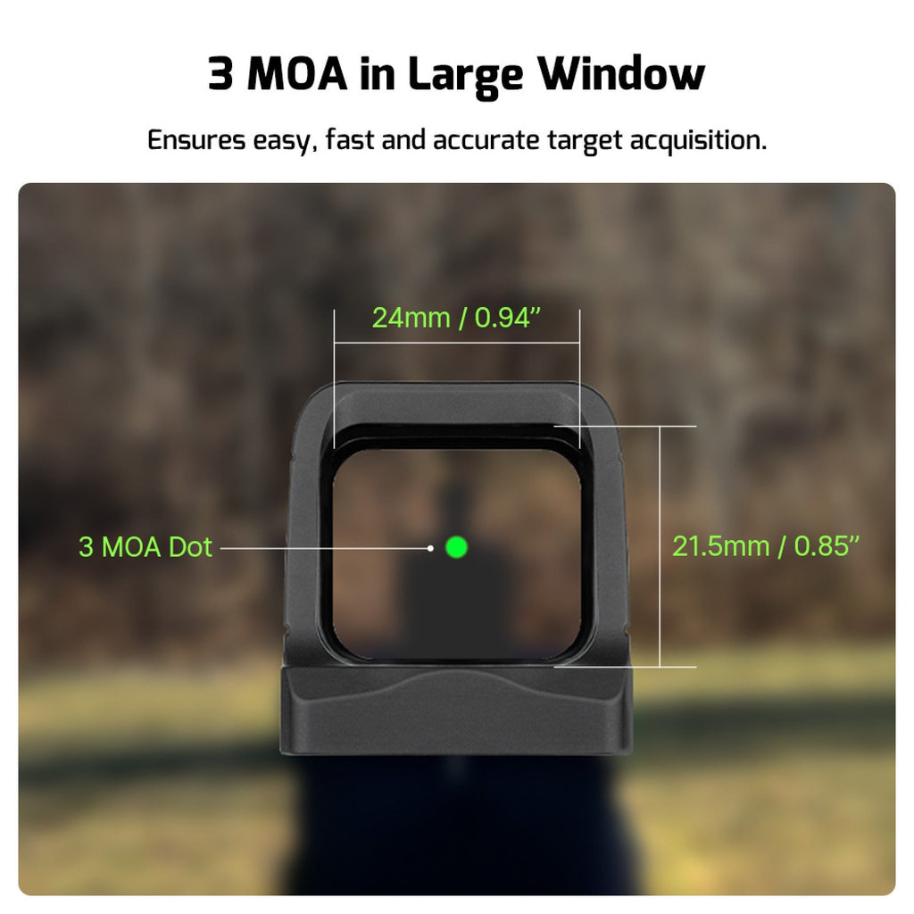 Olight Osight 3MOA Parallax Free Green Dot Sight with Magnetic Charging Cover