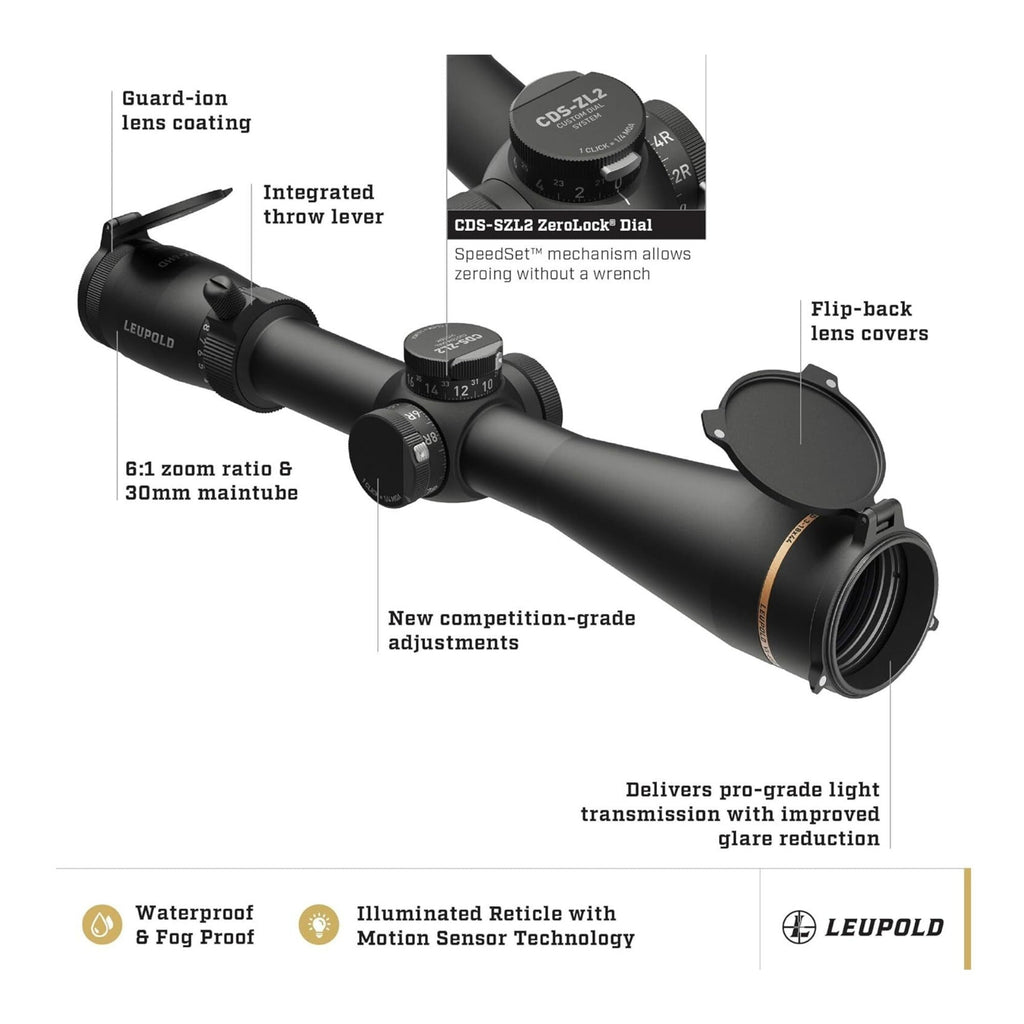 Leupold VX-6HD Gen 2 3-18x44mm CDS-SZL2 TMOA Riflescope (30mm, Matte Black)