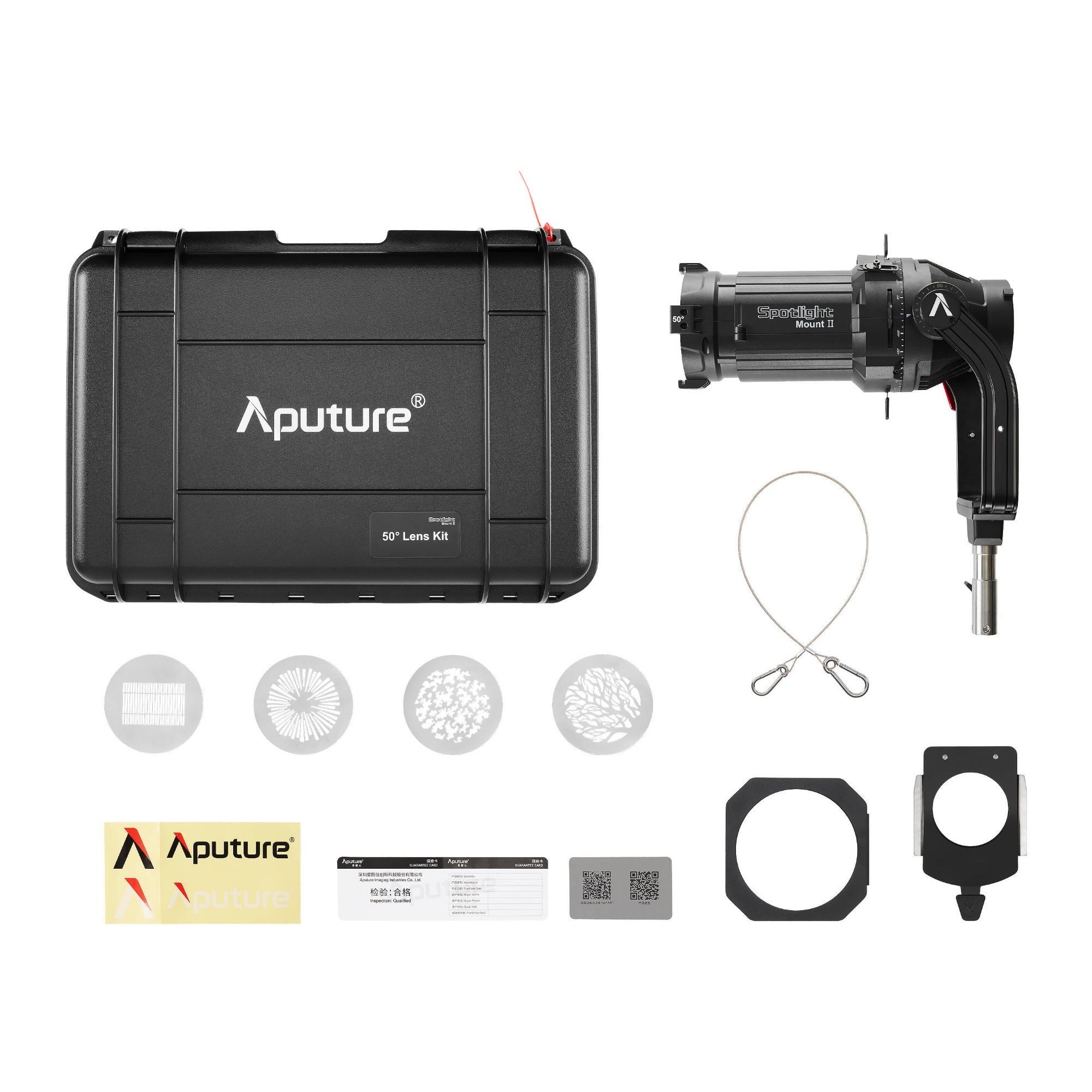 Aputure Spotlight Mount II 50 Lens Kit - Ellipsoidal Projection Lens Modifier