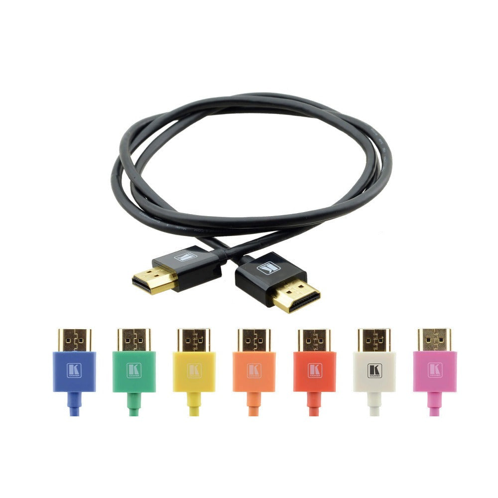 Kramer Ultra–Slim Flexible High–Speed HDMI Cable with Ethernet (3 ft)
