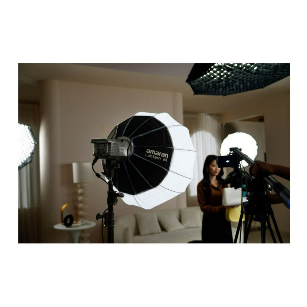 Amaran Ray 660W Full-Color COB Video Light Bundle with 2-Feet Lantern 65 Softbox