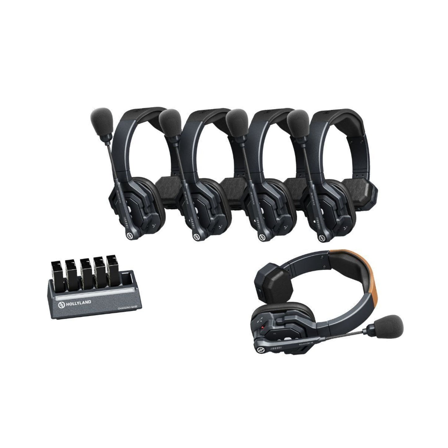 Hollyland Solidcom SE Global 5S 5-Person Single-Ear Headset with Hard Case
