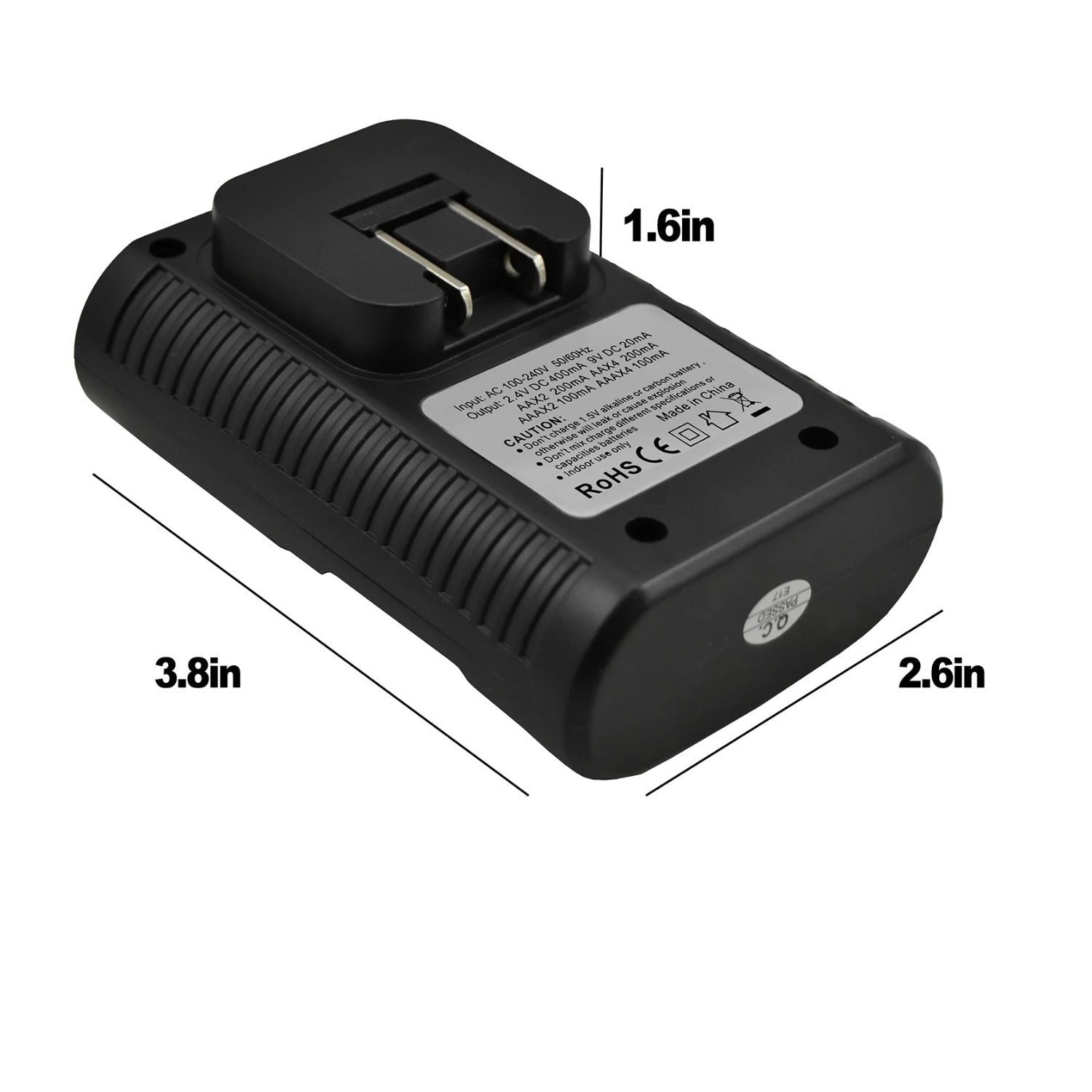 Acuvar 4 High-Capacity AA Rechargeable Batteries 3100mAh NiMH with Charger
