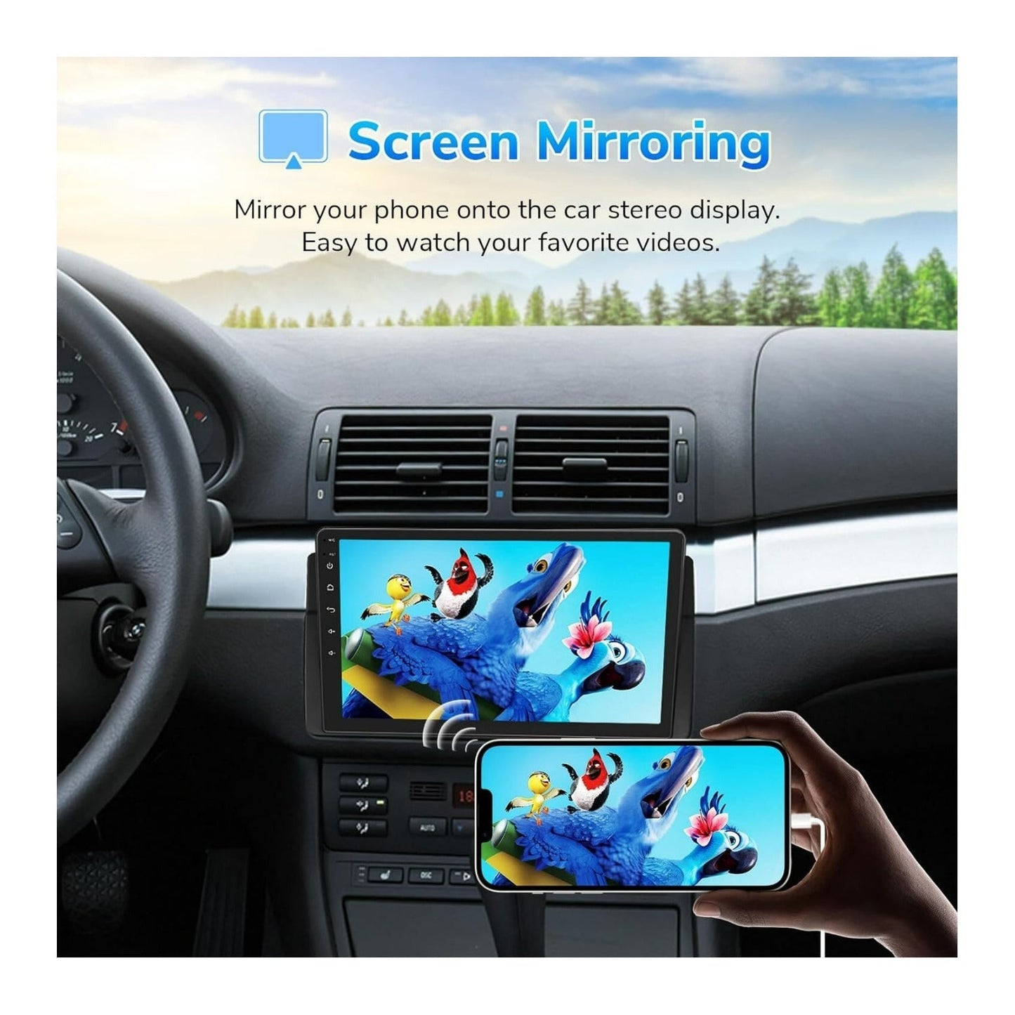 Eonon E46 Android 13 Wireless Apple CarPlay and Android Auto Car Stereo for 1998-2006 BMW 3 Series