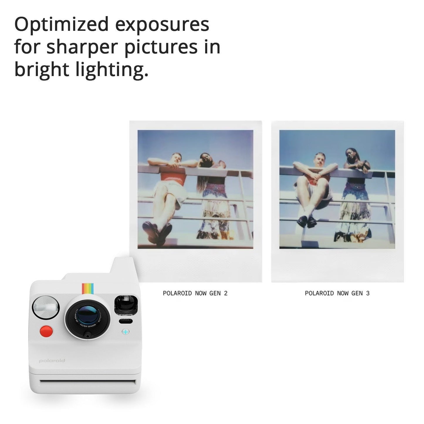 Polaroid Now Plus Generation 3 Instant Camera with Two-Lens AF System and Manual Mode (White) Bundle
