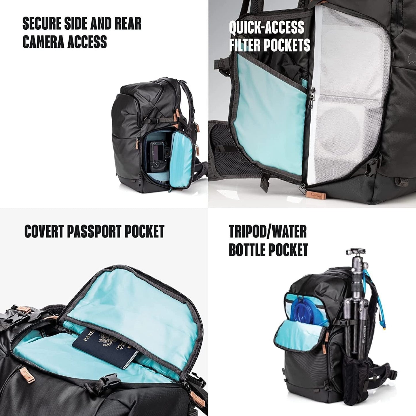 Shimoda Explore V2 35 Water Resistant Camera Backpack with Rain Cover and Accessory Straps (Black)