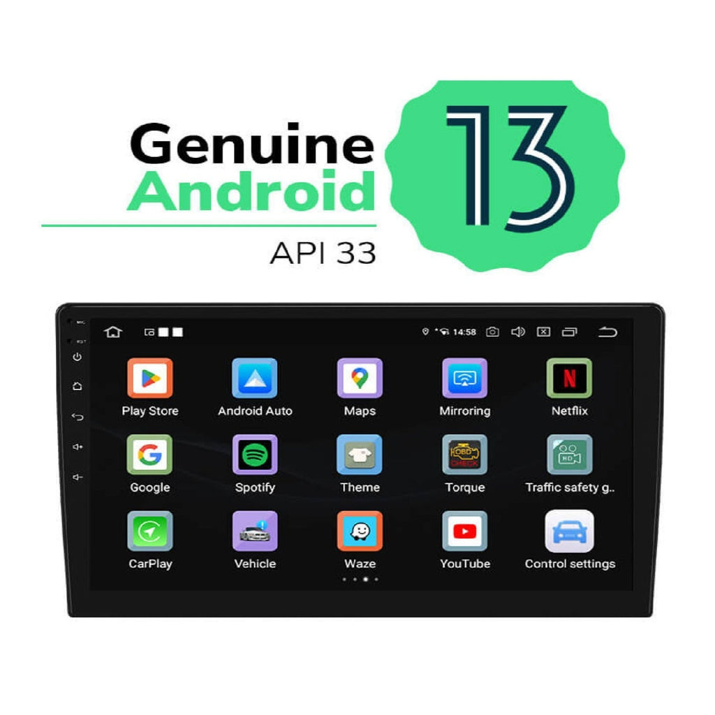 Eonon Android 13 Double Din Car Radio - 10.1 Inch QLED Touch Screen (6GB+64GB)