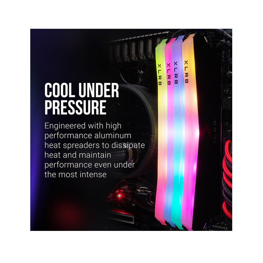 PNY 16GB XLR8 DDR4 3600 MHz RGB Dual Channel Desktop (DIMM) Memory Kit (2 x 8GB)
