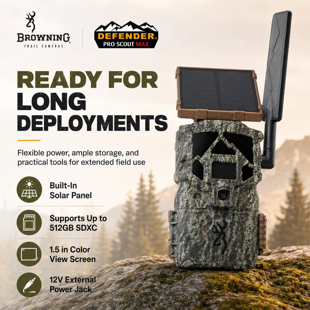 Browning Trail Camera Defender Wireless Pro Scout Max HD Solar (6-Pack) Bundle