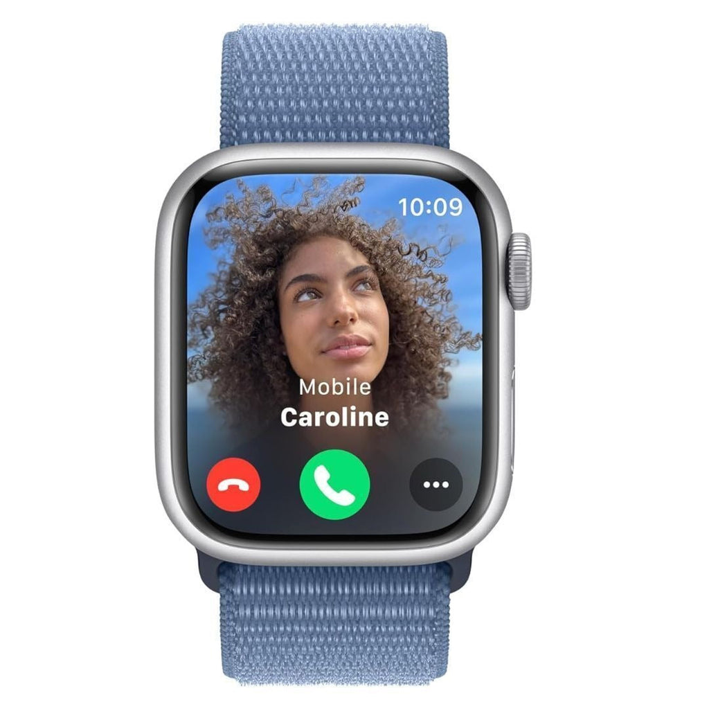 Apple Watch Series 9 (GPS) 41mm Silver Aluminum Case with Winter Blue Sport Loop (Used)