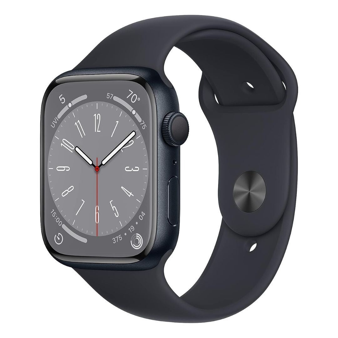 Apple Watch Series 8, 45mm (Midnight Aluminum Case, Midnight Sport Band) (Certified Refurbished)