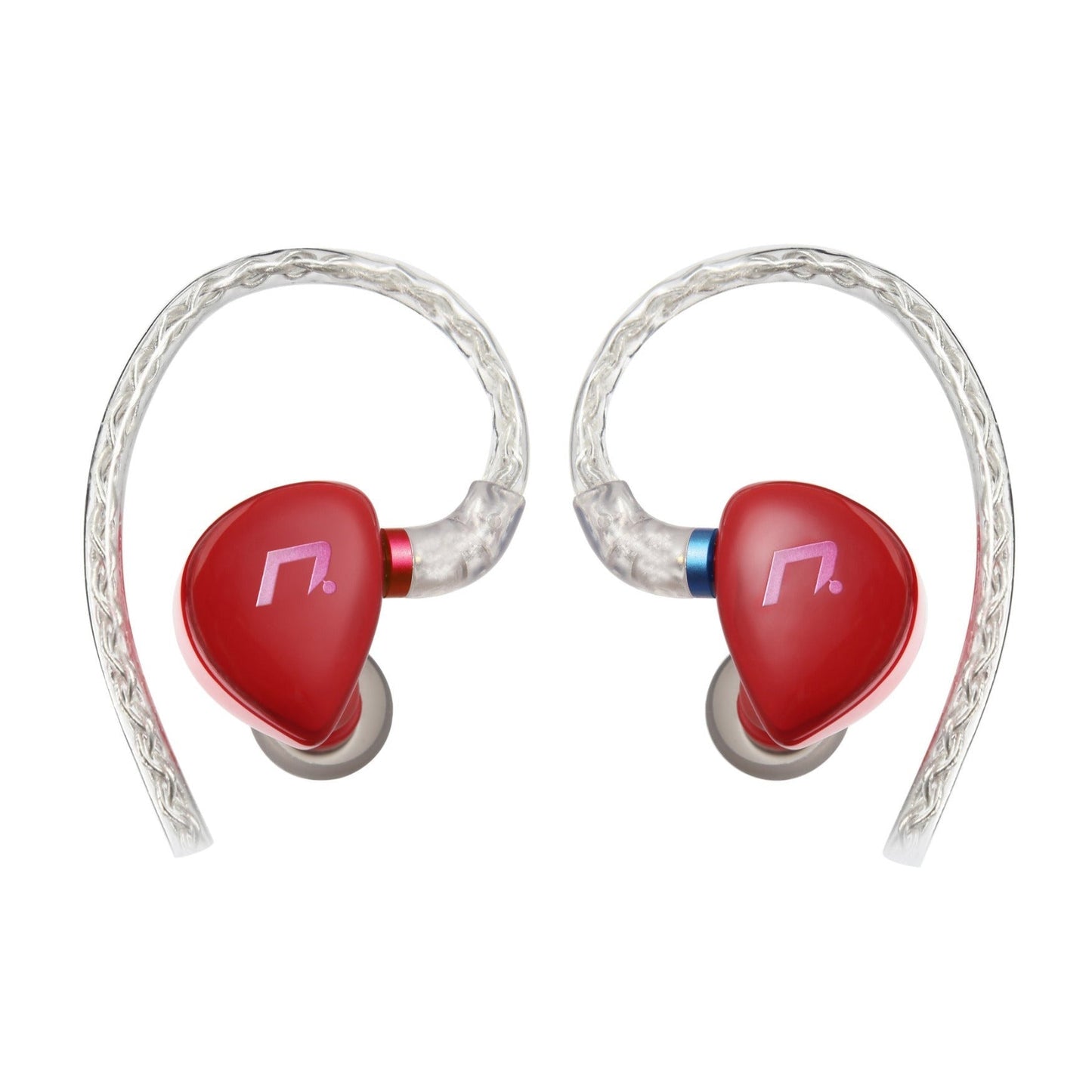 NXEars Sonata High-Performance AGL IEM Earphones with Silver Plated MMCX Cable (Red)