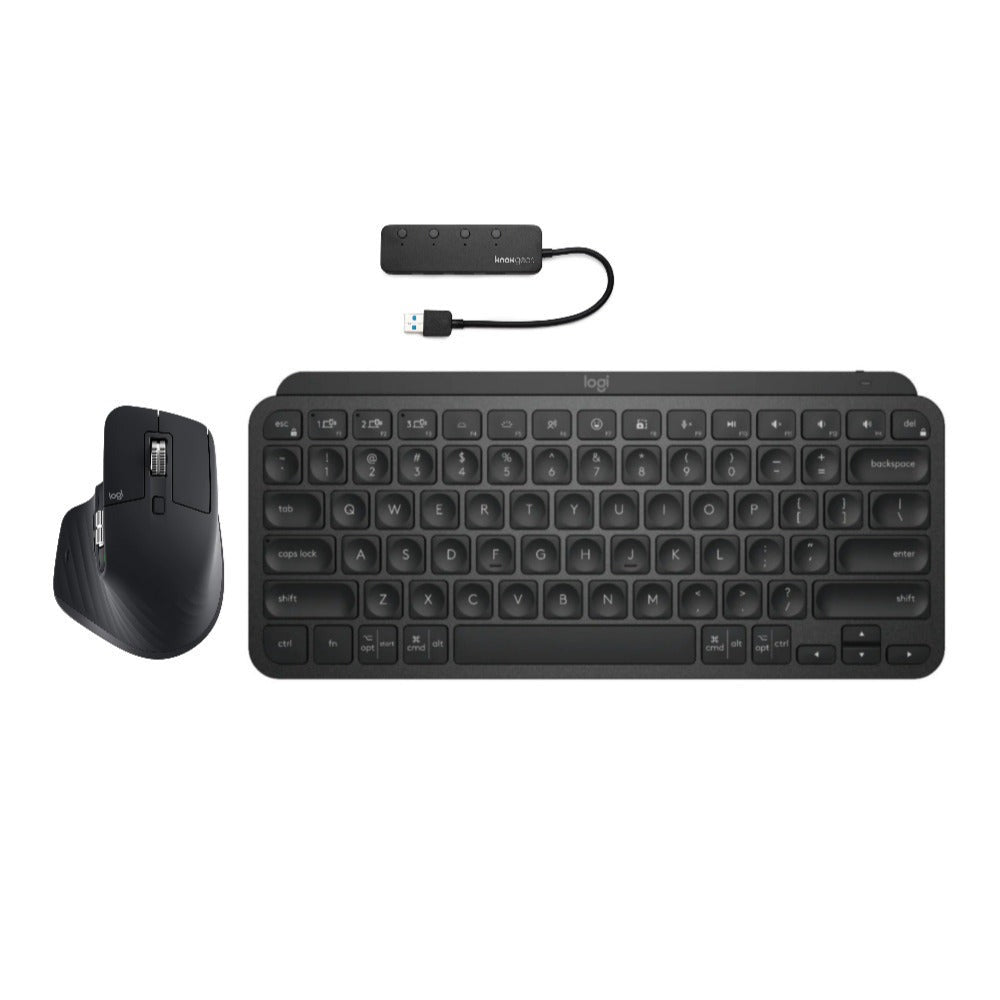 Logitech MX Keys Mini for Mac Wireless Keyboard (Black) with Mouse Logitech MX Master 3S Bundle