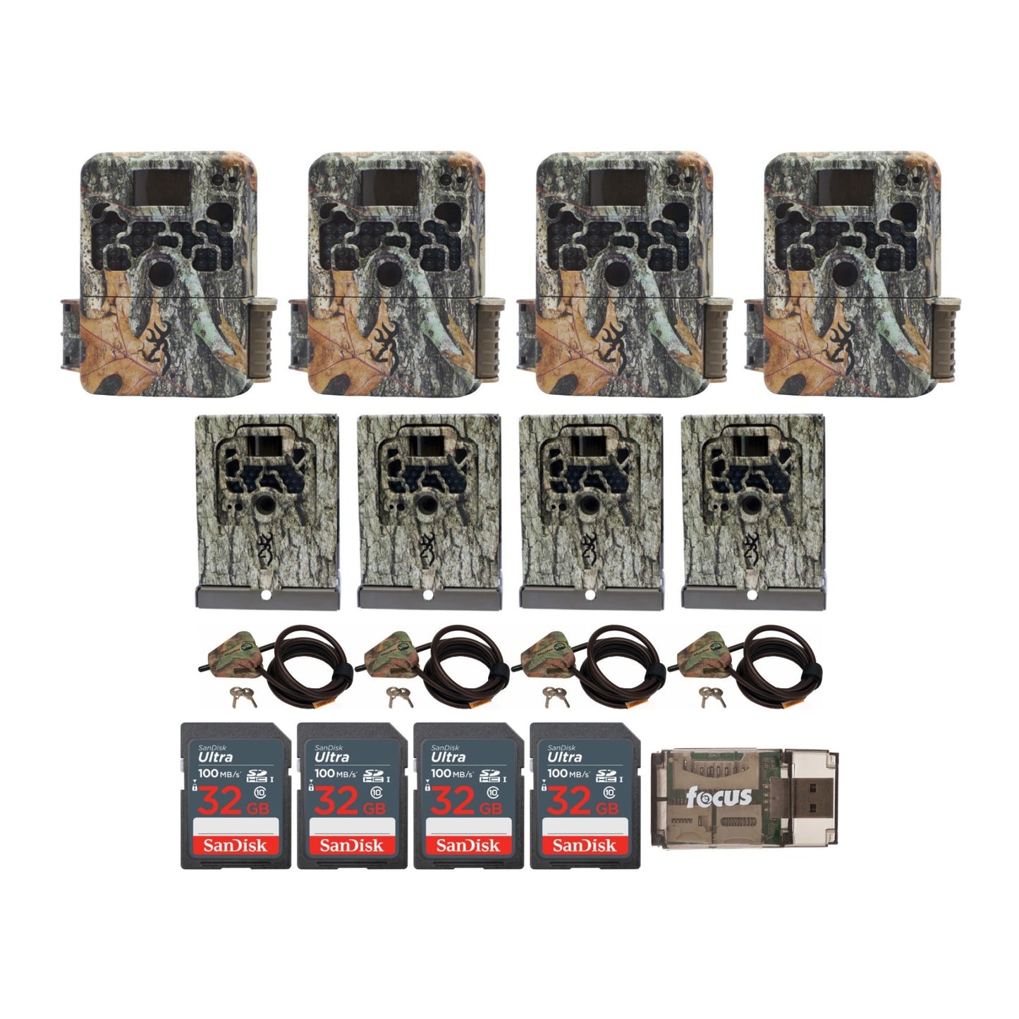 Browning Trail Cameras Strike Force Extreme 16MP Game Camera (4-Pack) Bundle