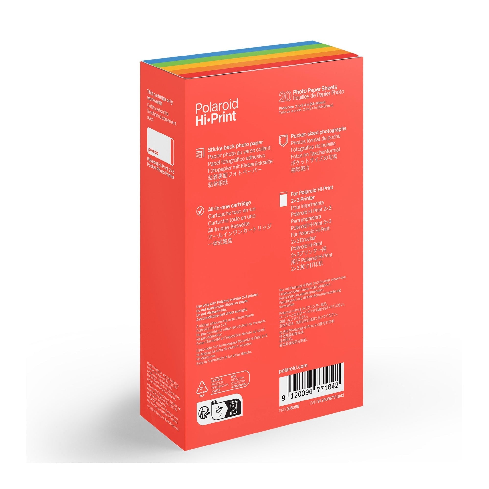 Polaroid Originals Hi-Print 2x3 Inch Pocket Printer with 3 Back Paper and Album