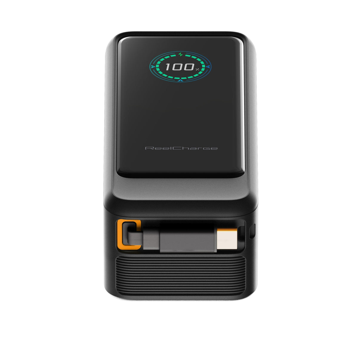 ReelCharge ReelPro 10,000mAh Power Bank with Retractable 45W USB-C (Gray)