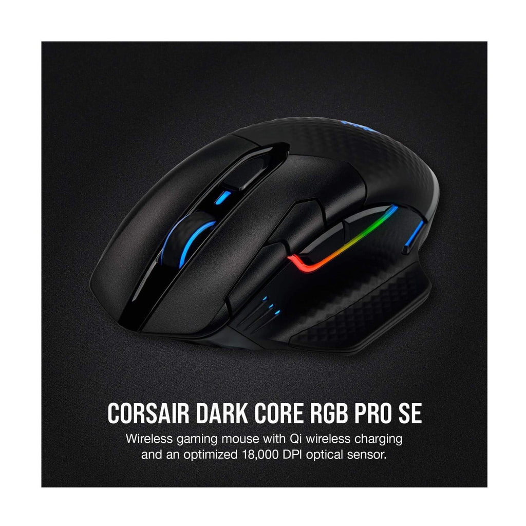 Corsair Dark CORE RGB PRO SE Wireless FPS/MOBA Gaming Mouse (Black)