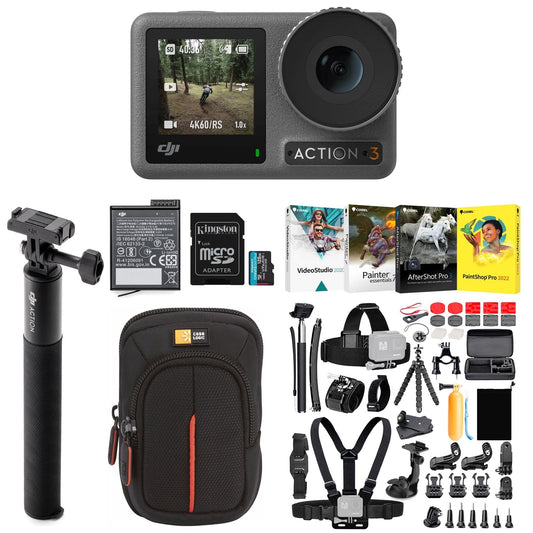 DJI Osmo Action 3 Camera Bundle with Deluxe Combo Adventure Bundle
