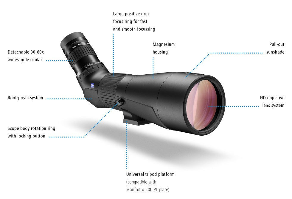ZEISS Conquest Gavia 85 30-60x Spotting Scope (Black)