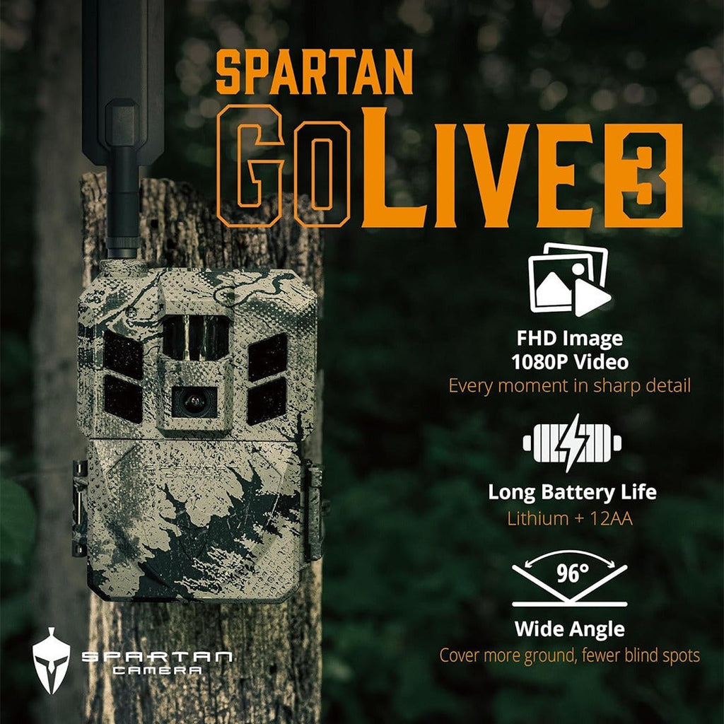 Spartan GoLive3 4G/LTE Multi-Carrier Trail Camera (Areus Camo) 4-Pack Bundle