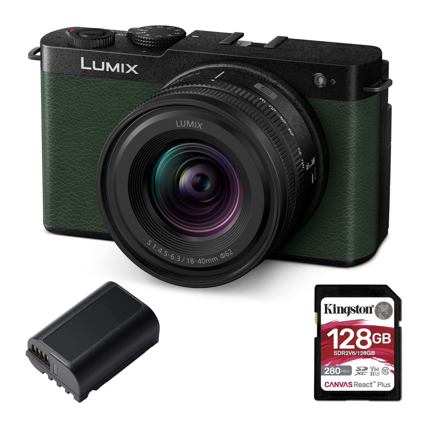 Panasonic Lumix S9N Full-Frame Mirrorless Camera with Lumix S9 1840 Lens Kit (Green) Bundle