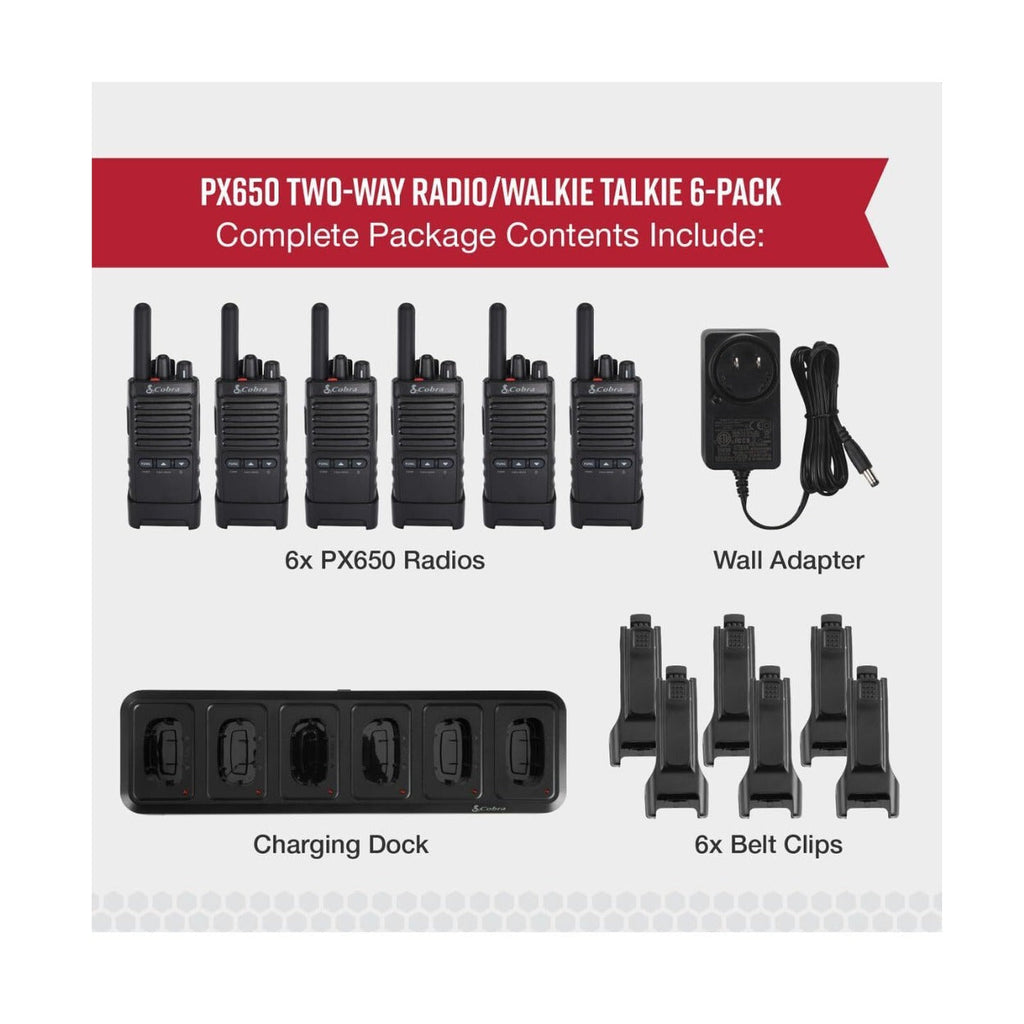 Cobra Pro Business 42-Mile Range 2W FRS Two-Way Radio (6 Pack)