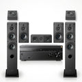 Sony STR-AN1000 7.2ch 8K AV Receiver with Dolby Atmos and 6 Speakers Bundle