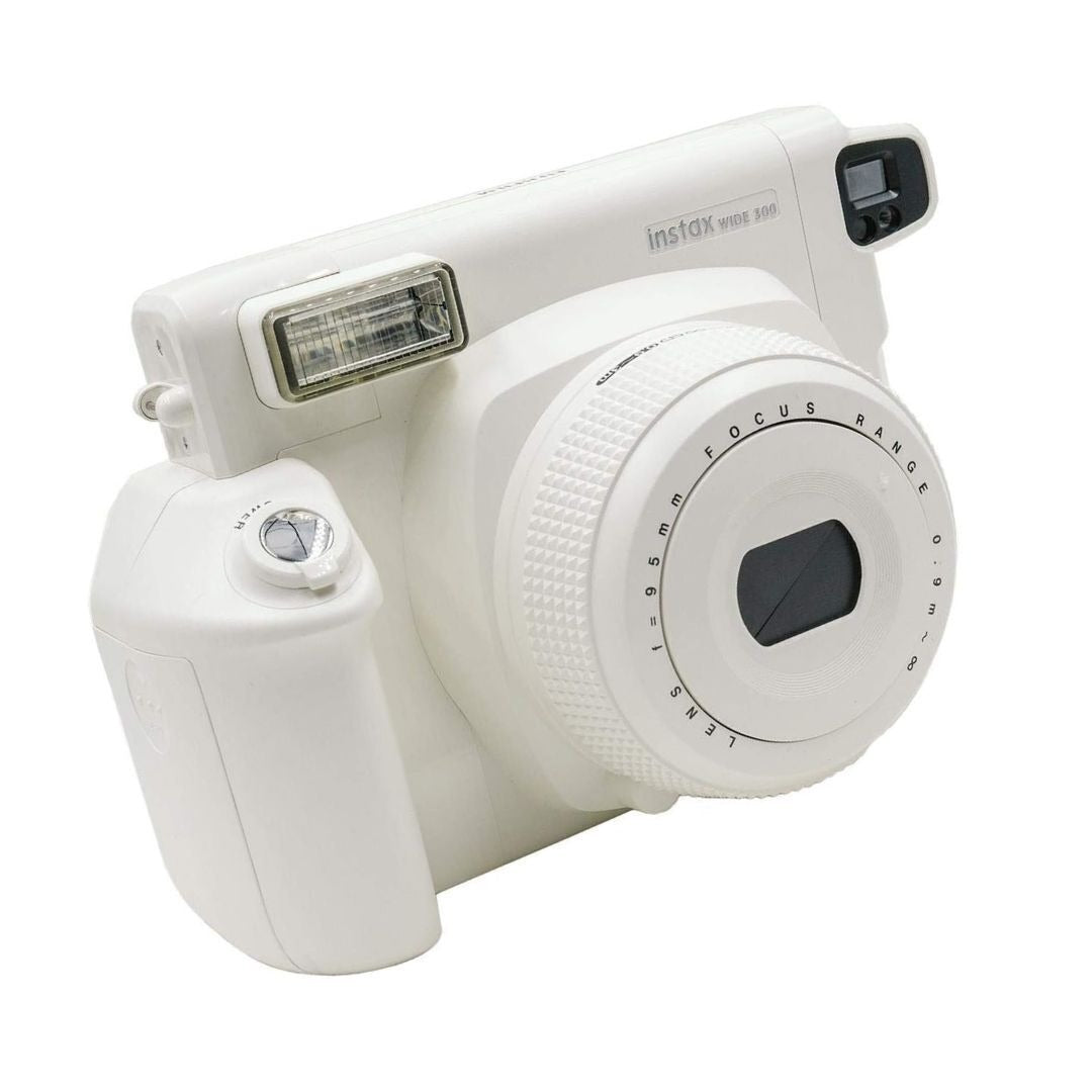Fujifilm instax WIDE 300 Instant Camera with Close-Up Lens, and Flash and Brightness Control (White)