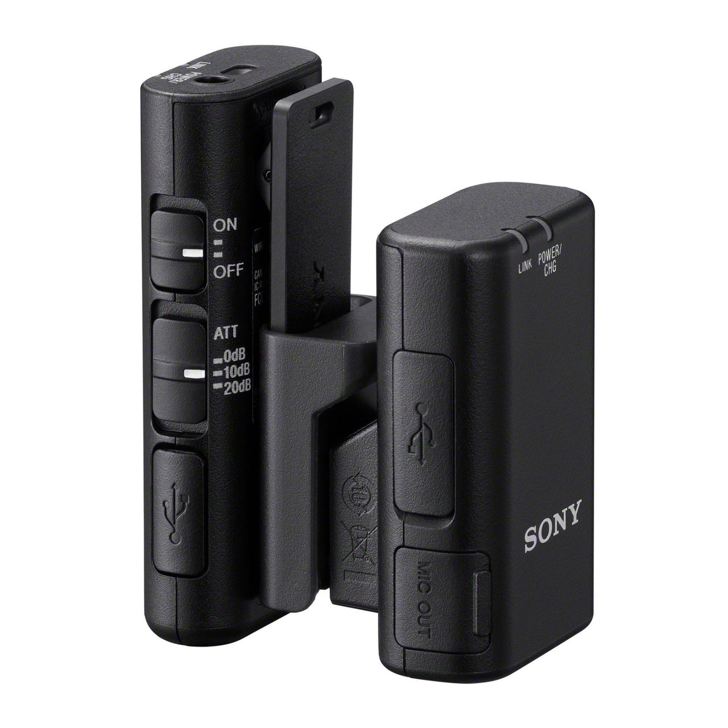 Sony ECM-W2BT Digital Bluetooth Wireless Microphone with ECM-LV1 Lav Mic Bundle