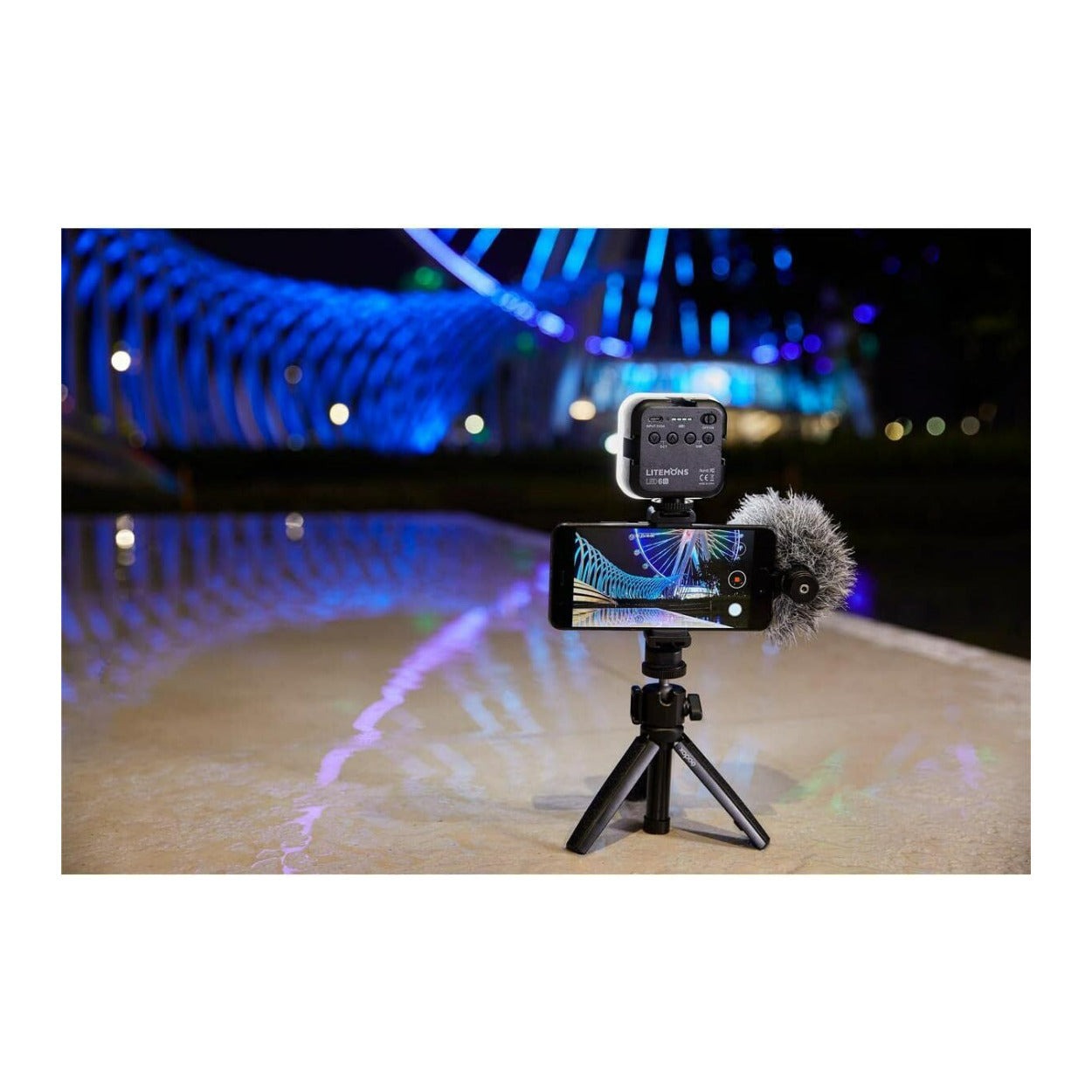 Godox Vlogging Kit with 3.5mm Universal Edition LED6Bi Bi-Color LED Video Light and Compact Size