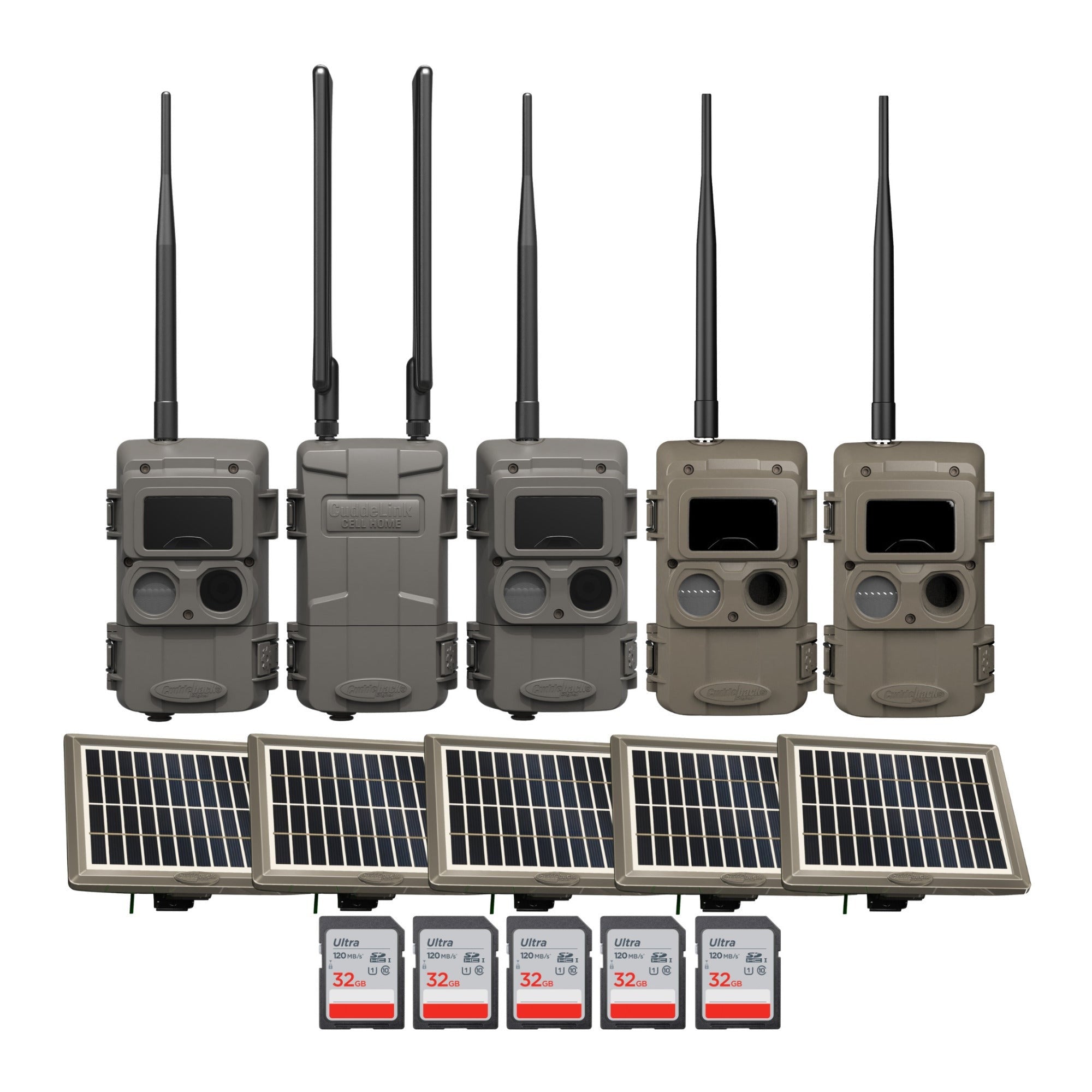 Cuddeback CuddeLink IR Camera (5 Total) with Accessories Bundle