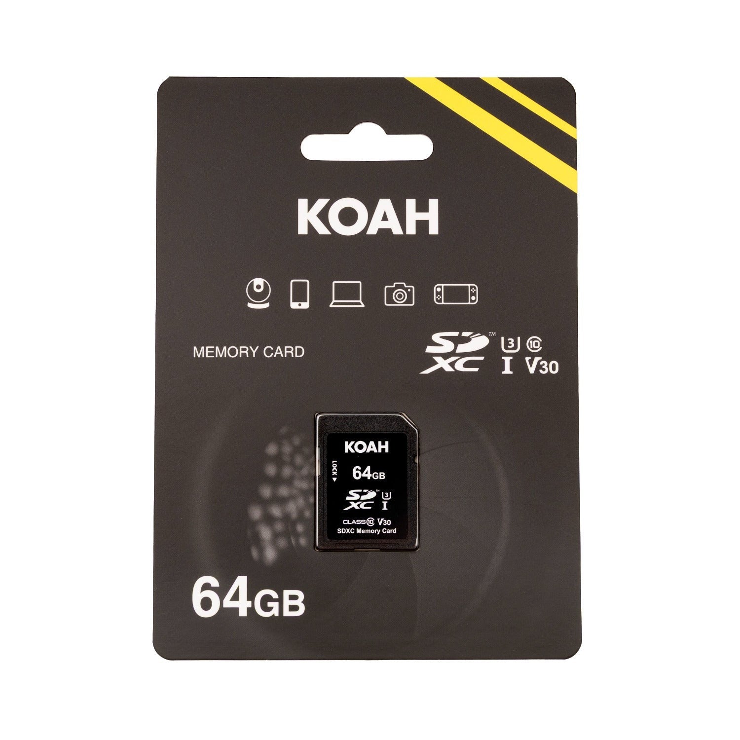 Koah Ultimate 64GB SDXC Memory Card Class10 V30 (10-Pack) with Card Reader