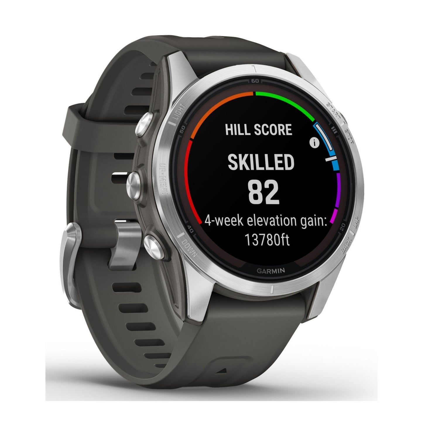 Garmin fenix 7S Pro Solar Multisport GPS Smartwatch (Silver with Graphite Band)