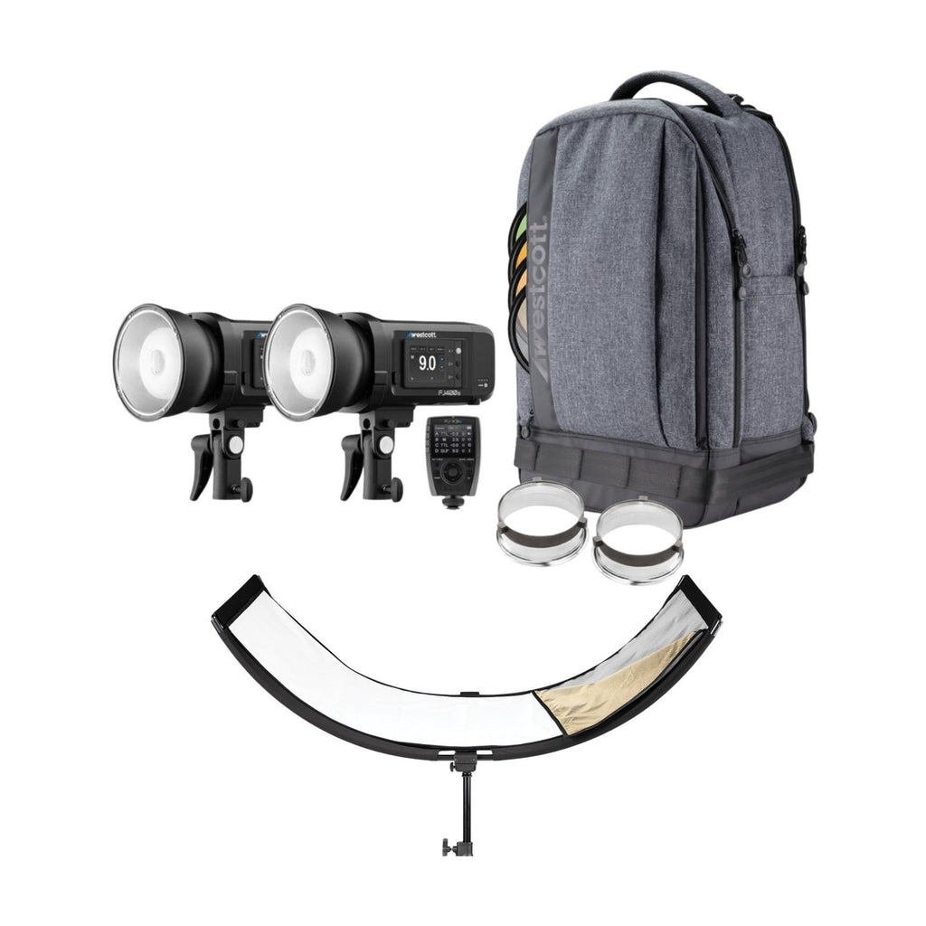 Westcott FJ400 II Strobe 2-Light Backpack Kit with FJ-X3 M Multi-Brand Wireless Trigger Bundle