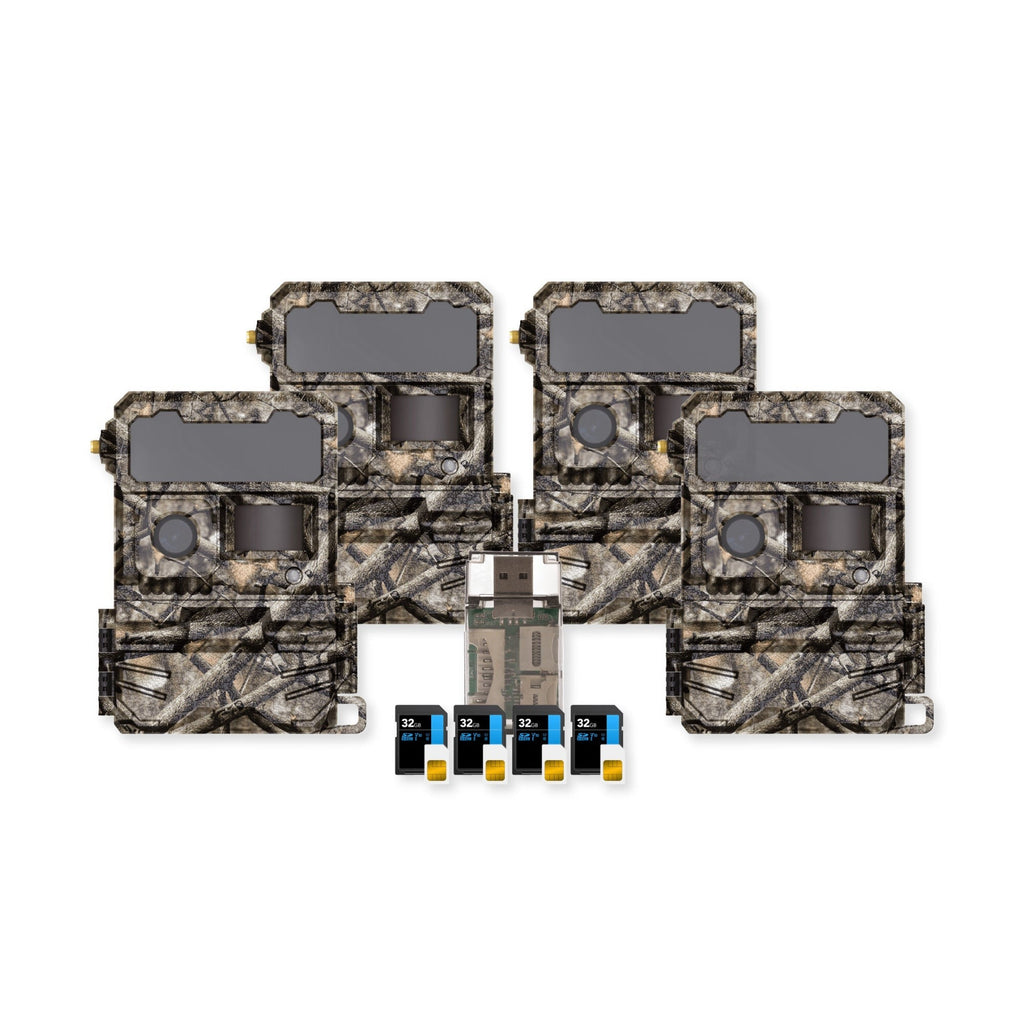 Yellowstone Y2 Cellular Trail Camera Bundle with High-Speed Card Reader, and Accessories (4-Pack)