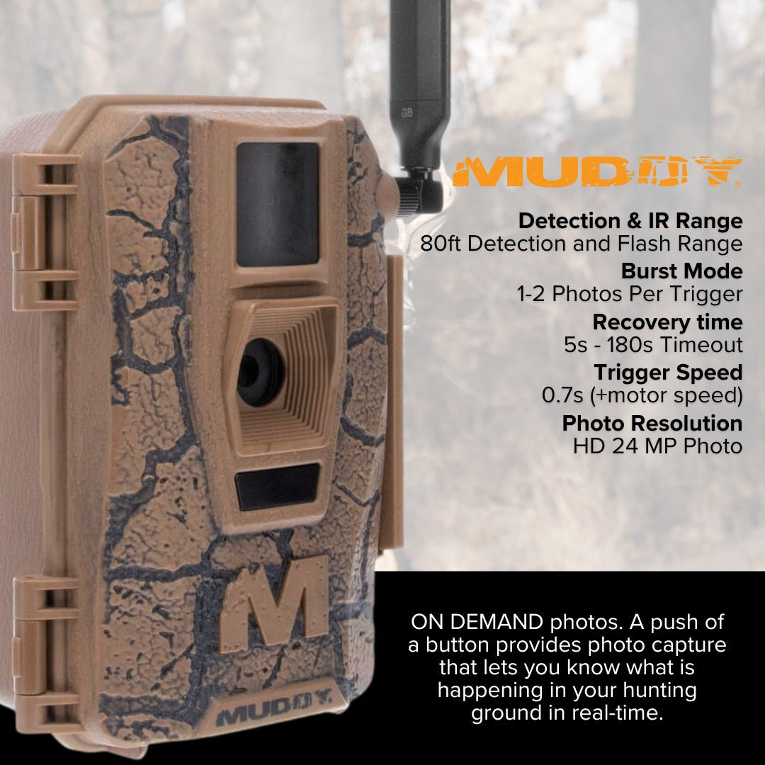 Muddy Mitigator Cellular 24MP Imaging Trail Camera (6-Pack) with SD Card Reader Bundle