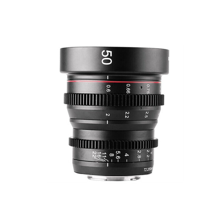 Meike 50mm T2.2 Cinema Prime Lens with 270-Degree Focus Throw (MFT, Feet/Meters)