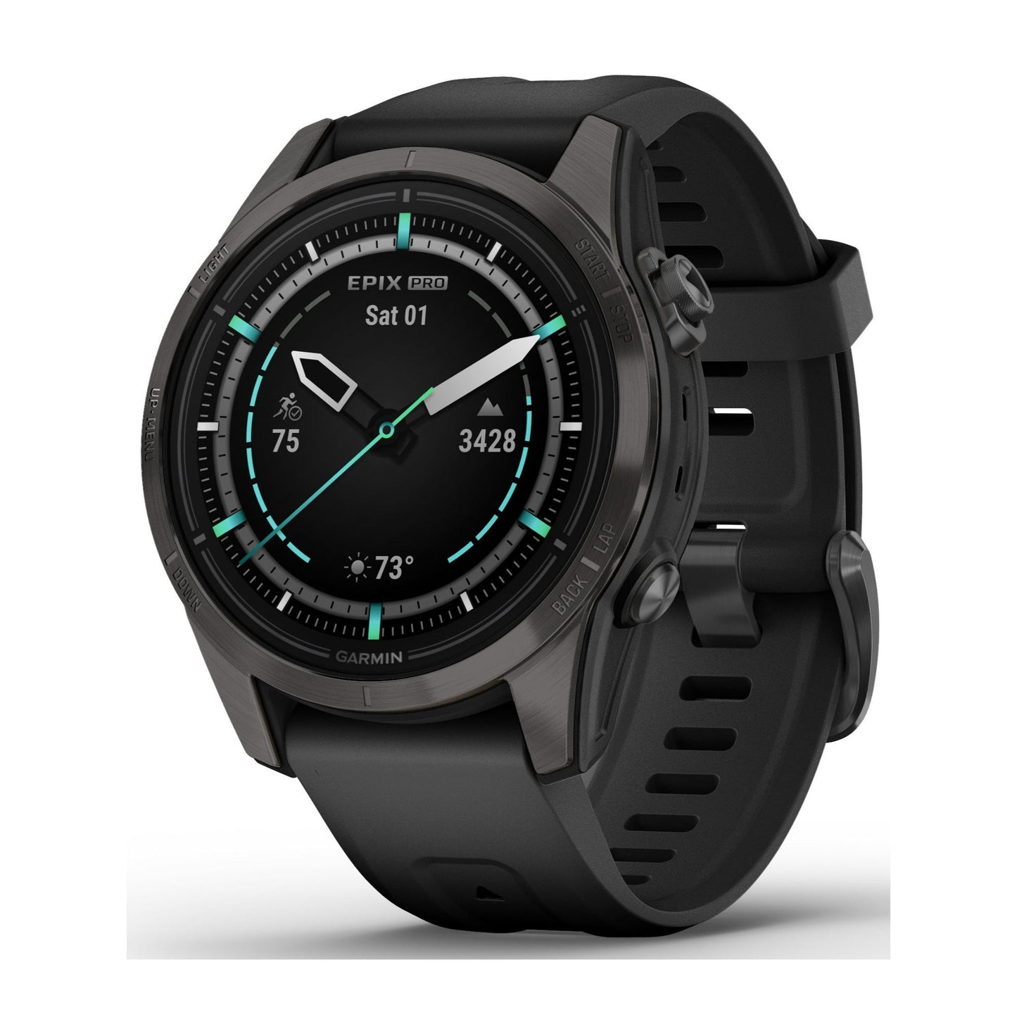 Garmin epix Pro Gen 2 Sapphire Edition GPS 42mm Smartwatch (Carbon Gray Titanium with Black Band)