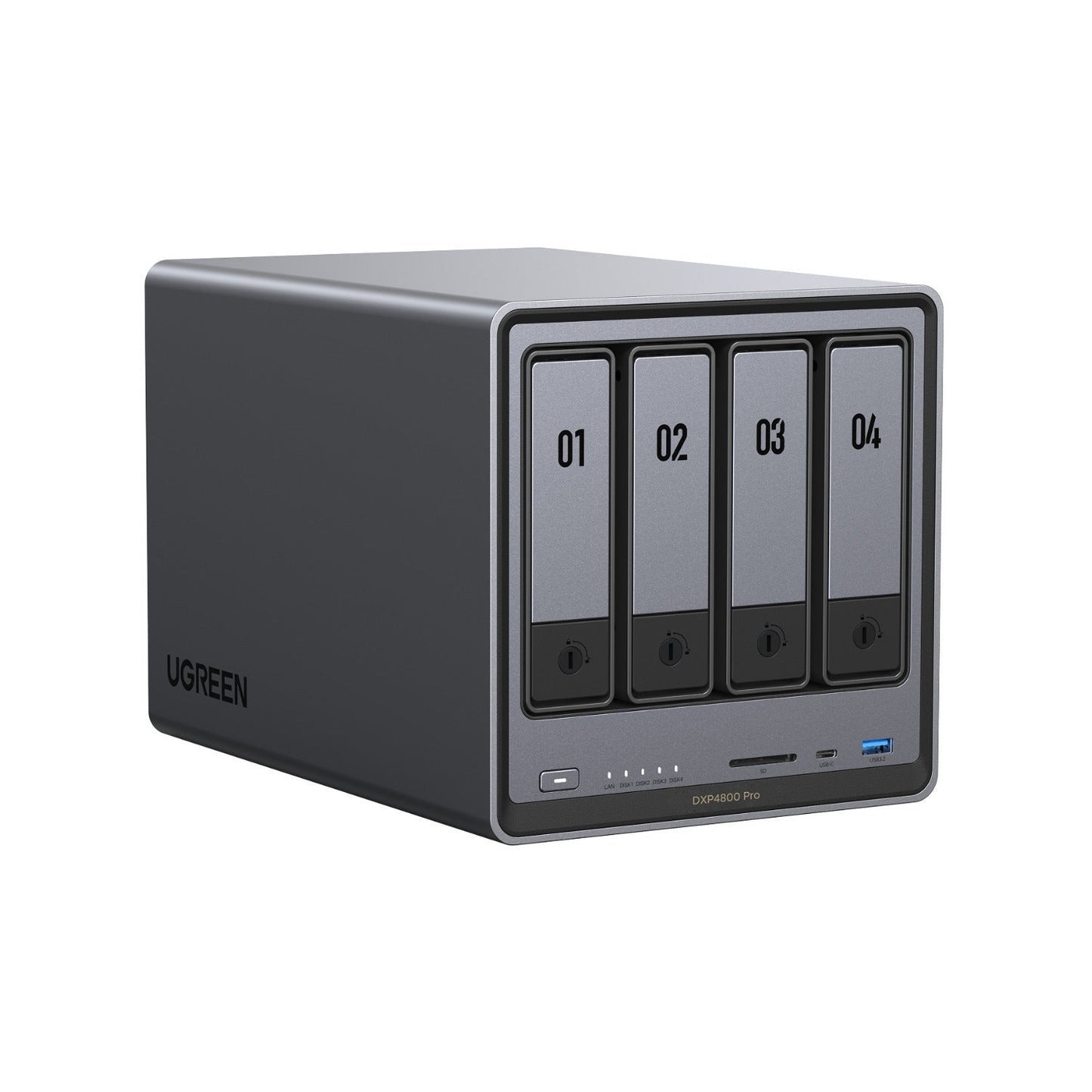 UGREEN DXP4800 Pro 4-Bay NAS Enclosure with 10GbE Network Port, 6-Core and Expandable DDR5 RAM