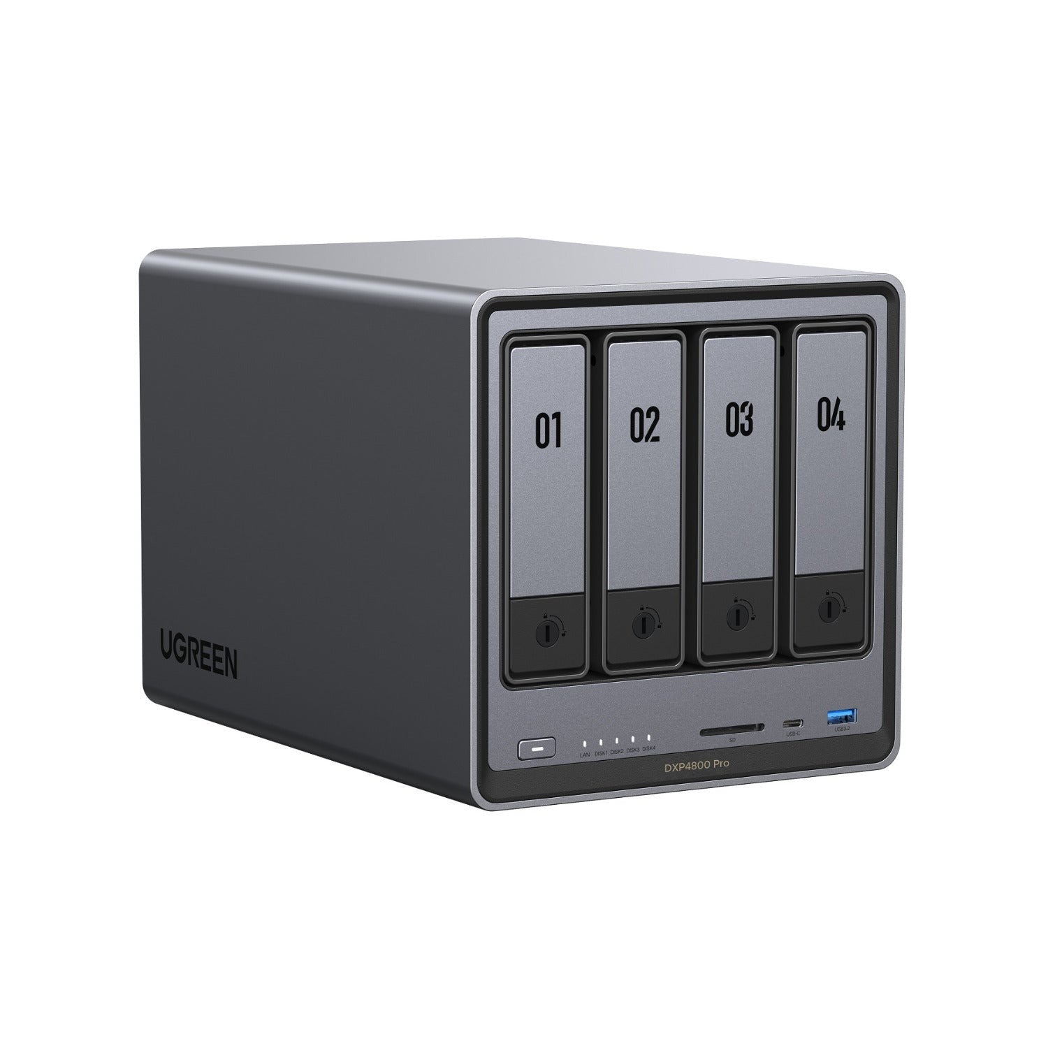 UGREEN DXP4800 Pro 4-Bay NAS Enclosure with 10GbE Network Port, 6-Core and Expandable DDR5 RAM