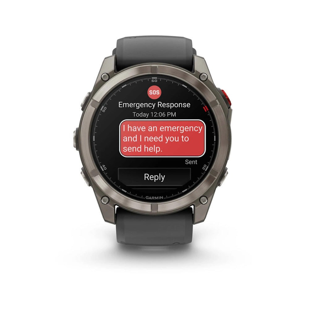 Garmin Fnix 8 Pro 51 mm AMOLED GPS Smartwatch (Titanium Graphite/Black Band)