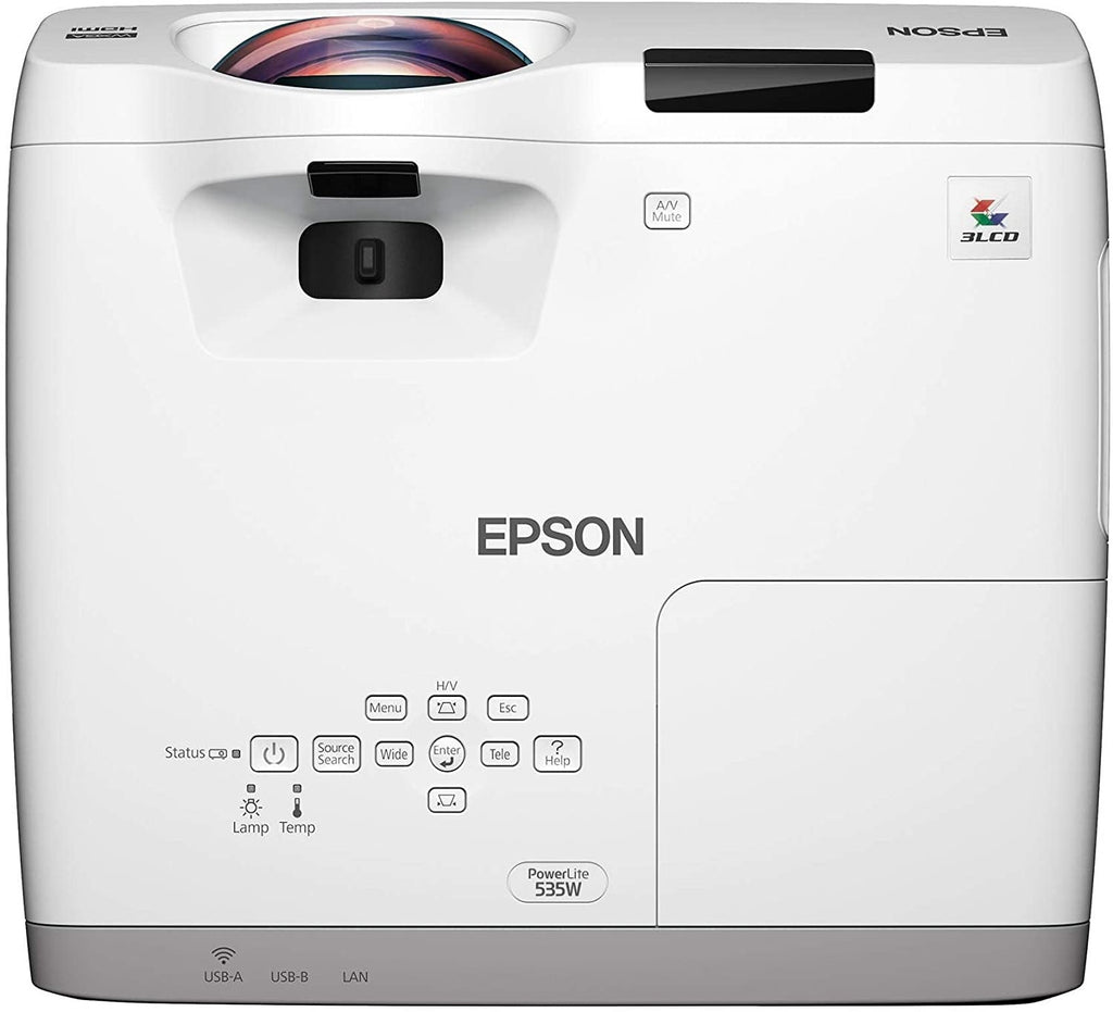 Epson PowerLite 535W Projector, WXGA, 3LCD (Certified Refurbished)