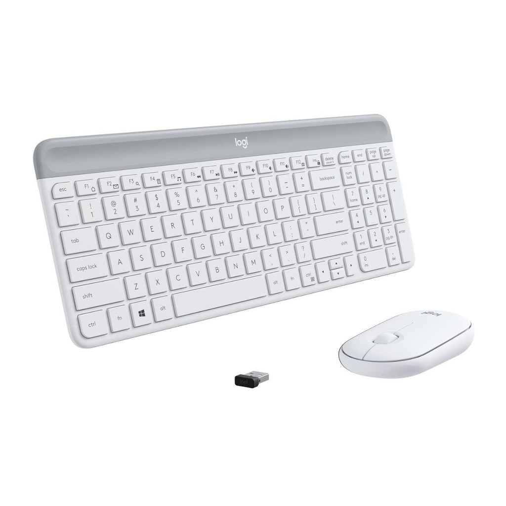 Logitech MK470 Slim Logitech Wireless Keyboard and Mouse Combo (Off-White)