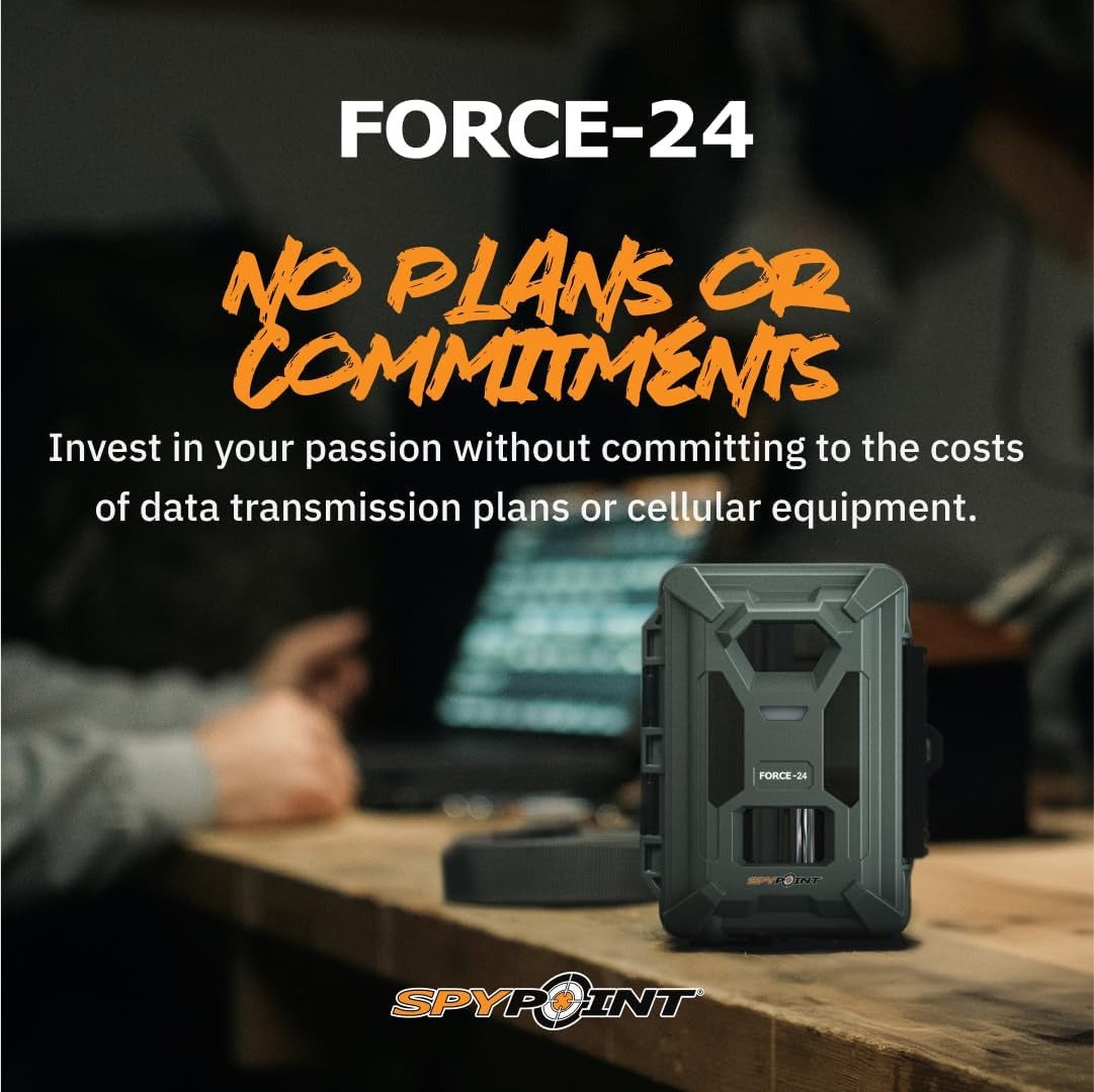 Spypoint Force-24MP Non-Cellular Trail Camera 2k Video Bundle with Accessories