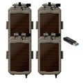 Stealth Cam Sol-Pak 12V Solar Battery (4 Pack) Bundle with Memory Card Reader
