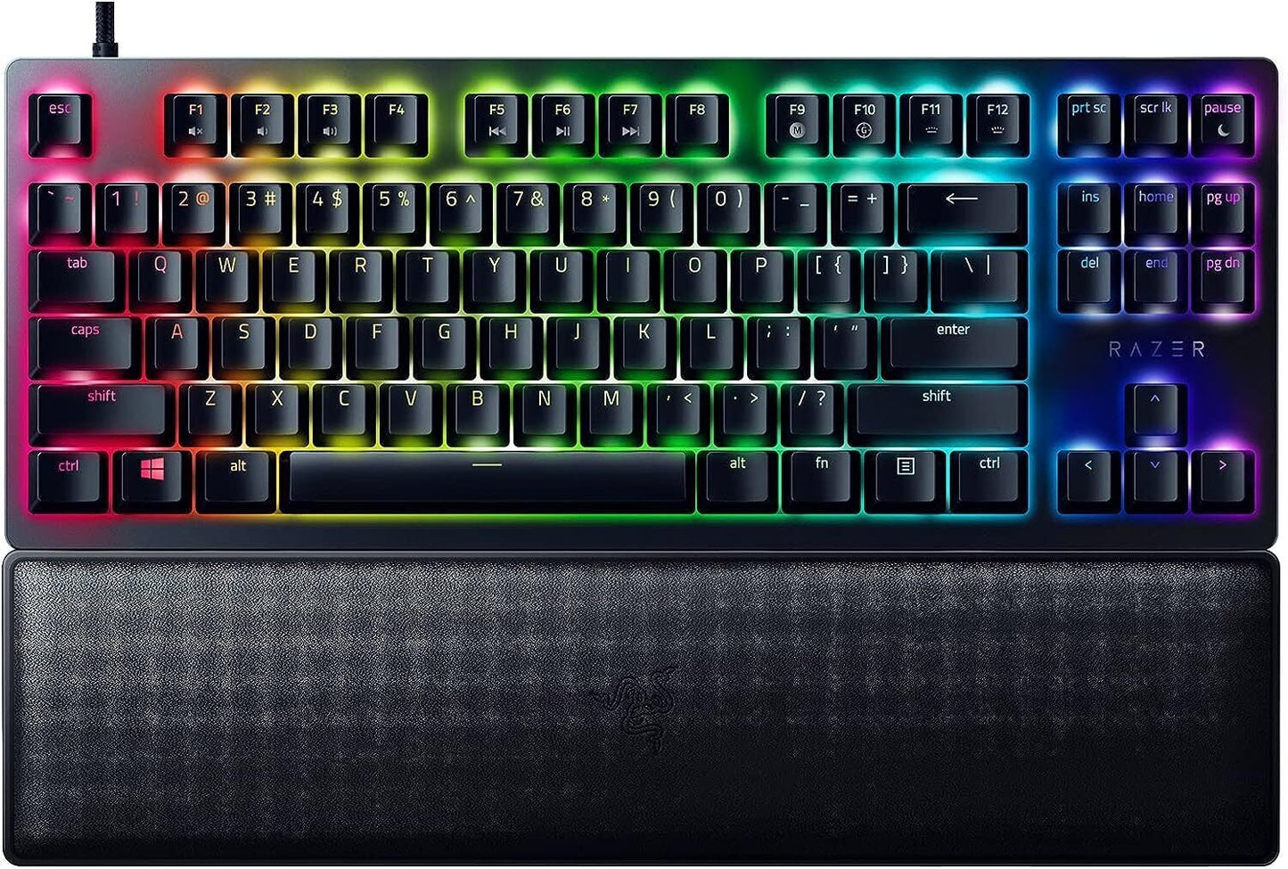 Razer Huntsman V2 Tenkeyless Red Linear Optical Switch US Layout Acoustics Gaming Keyboard (Black)
